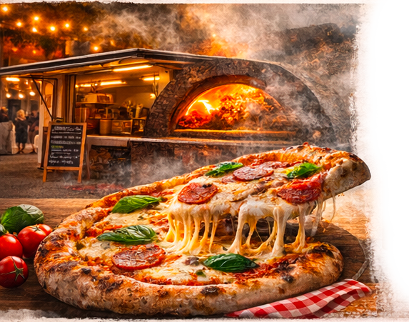 Pizza au four à gaz préparée par Le Rital
